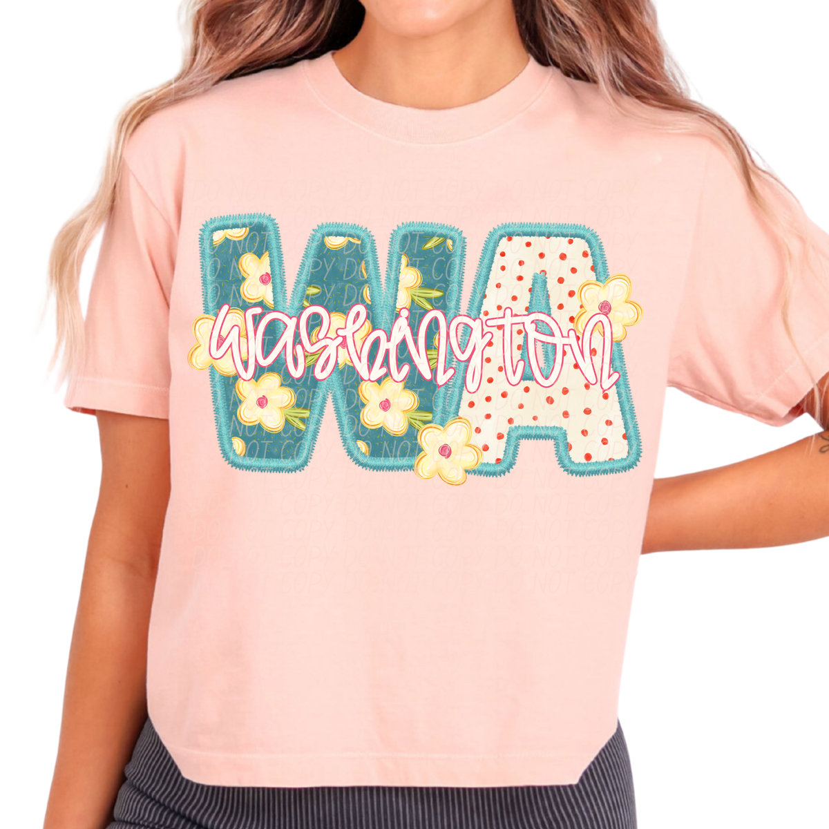 Washington retro floral (City) DTF Transfer