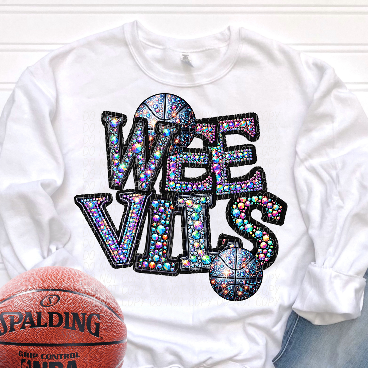 Weevils Basketball Rhinestone (CITY) 66679 DTF transfer