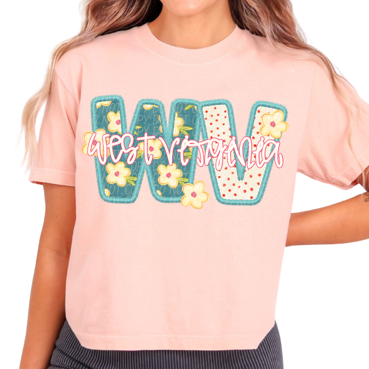 West Virgina retro floral (City) DTF Transfer