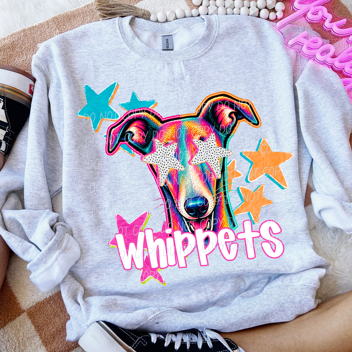 Whippets pop art (City) DTF Transfer