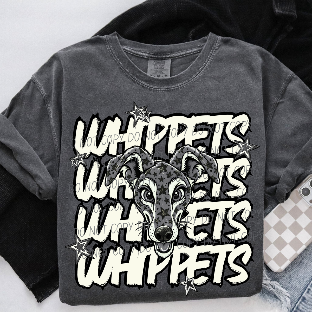 whippets varsity after dark (city) DTF Transfer