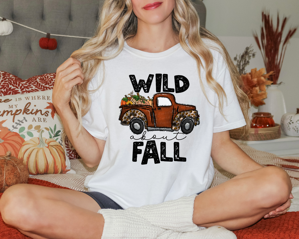 Wild About Fall Truck Pumpkins 116674 DTF Transfer