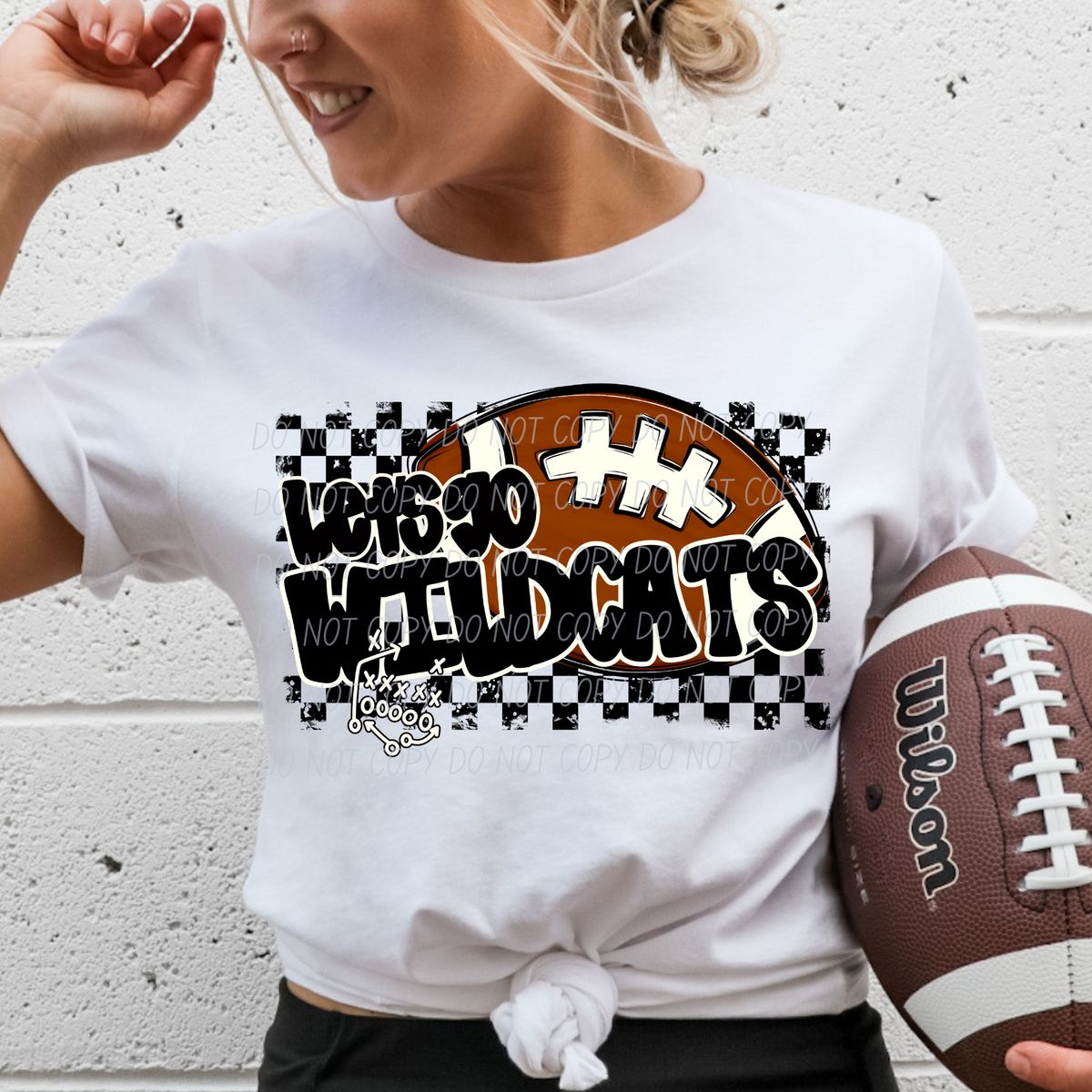Let's go Wildcats (checkered background) (City) DTF Transfer