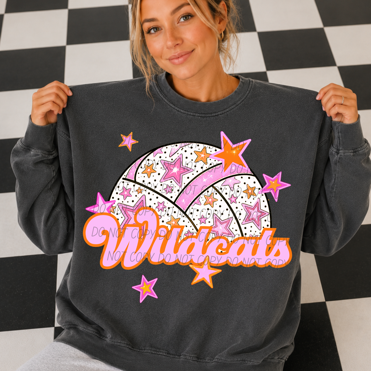 wildcats pink volleyball (city) DTF transfer