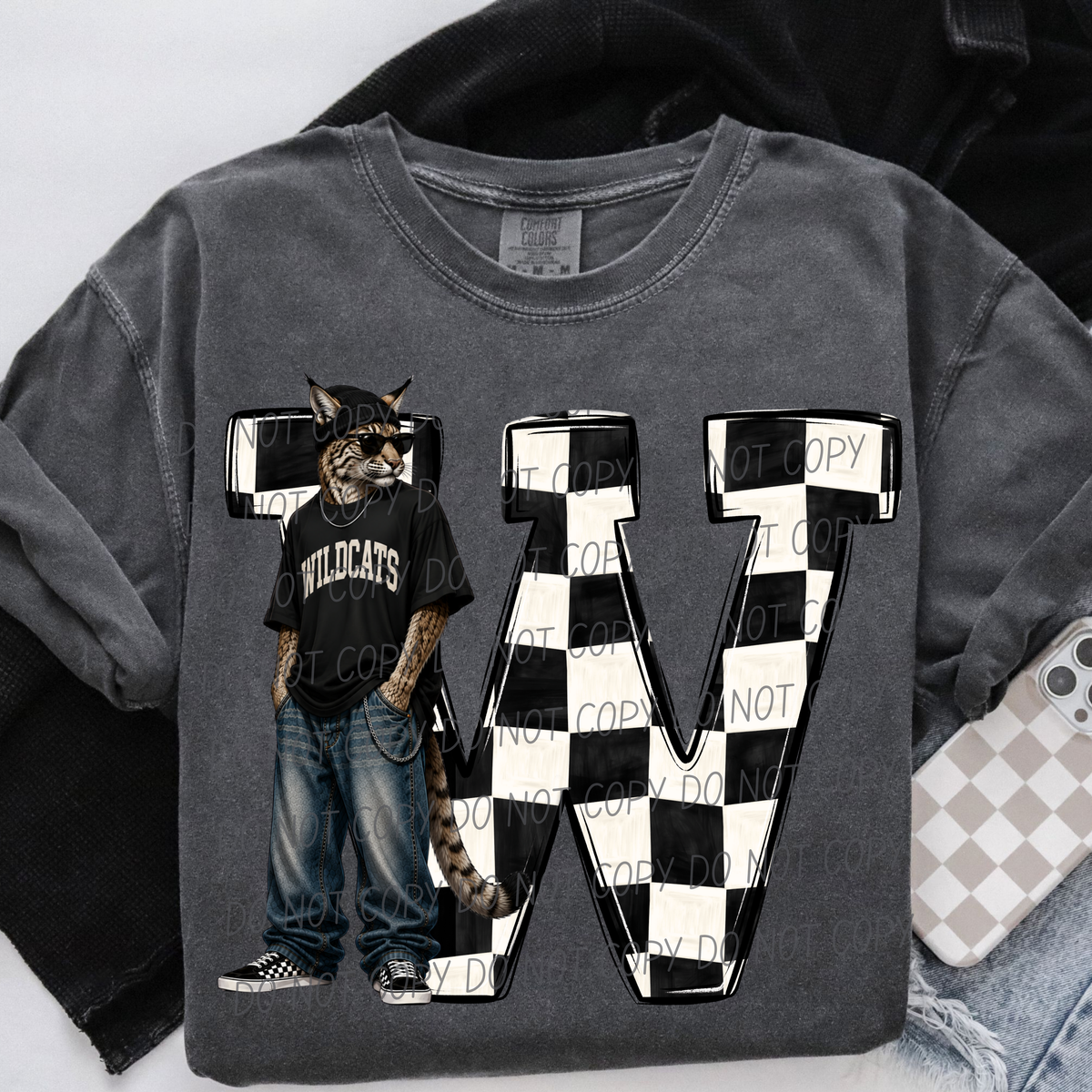 Wildcats sideline sweatshirt mascots (City) DTF Transfer