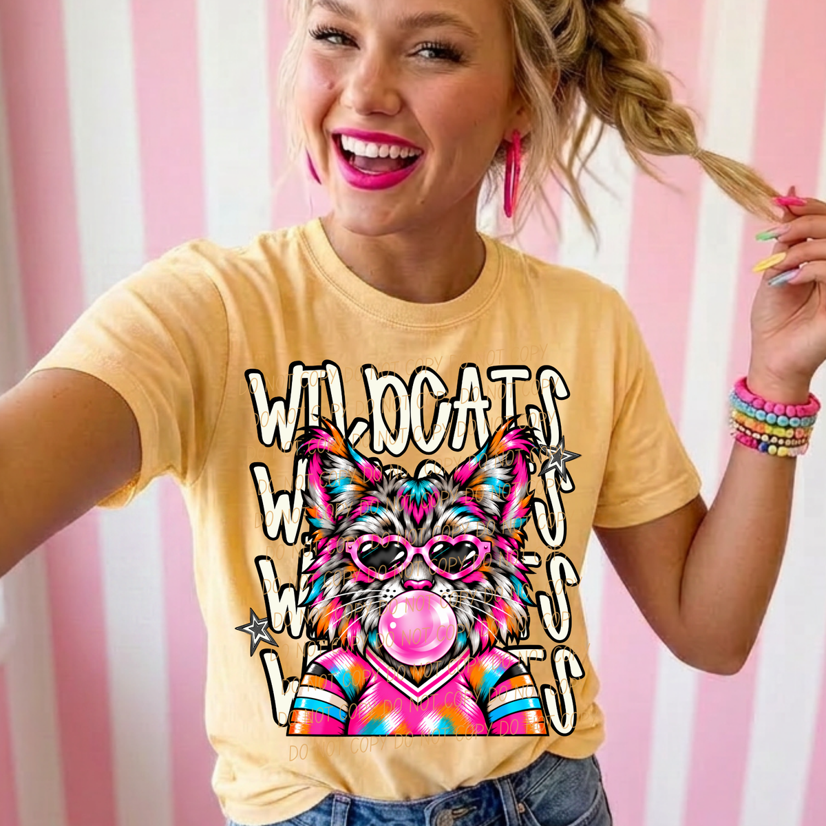 wildcats pretty little rebels mascot (city) DTF Transfer