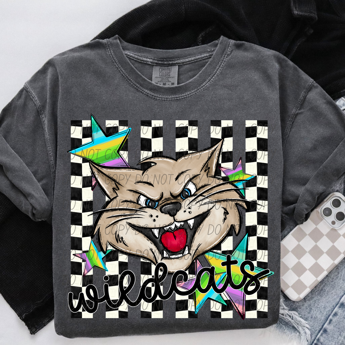 Wildcats checker strips (City) DTF Transfer