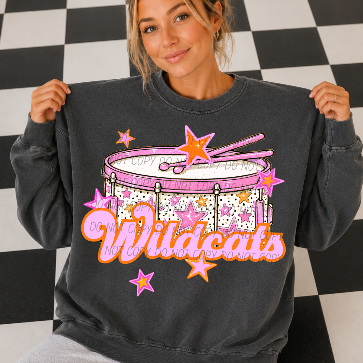 wildcats pink band (city) DTF transfer