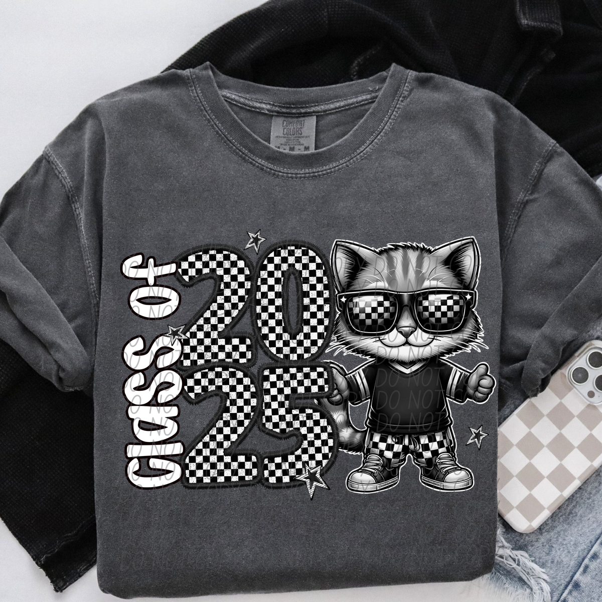Class of 2025 Checkered Wildcat (CITY) DTF transfer