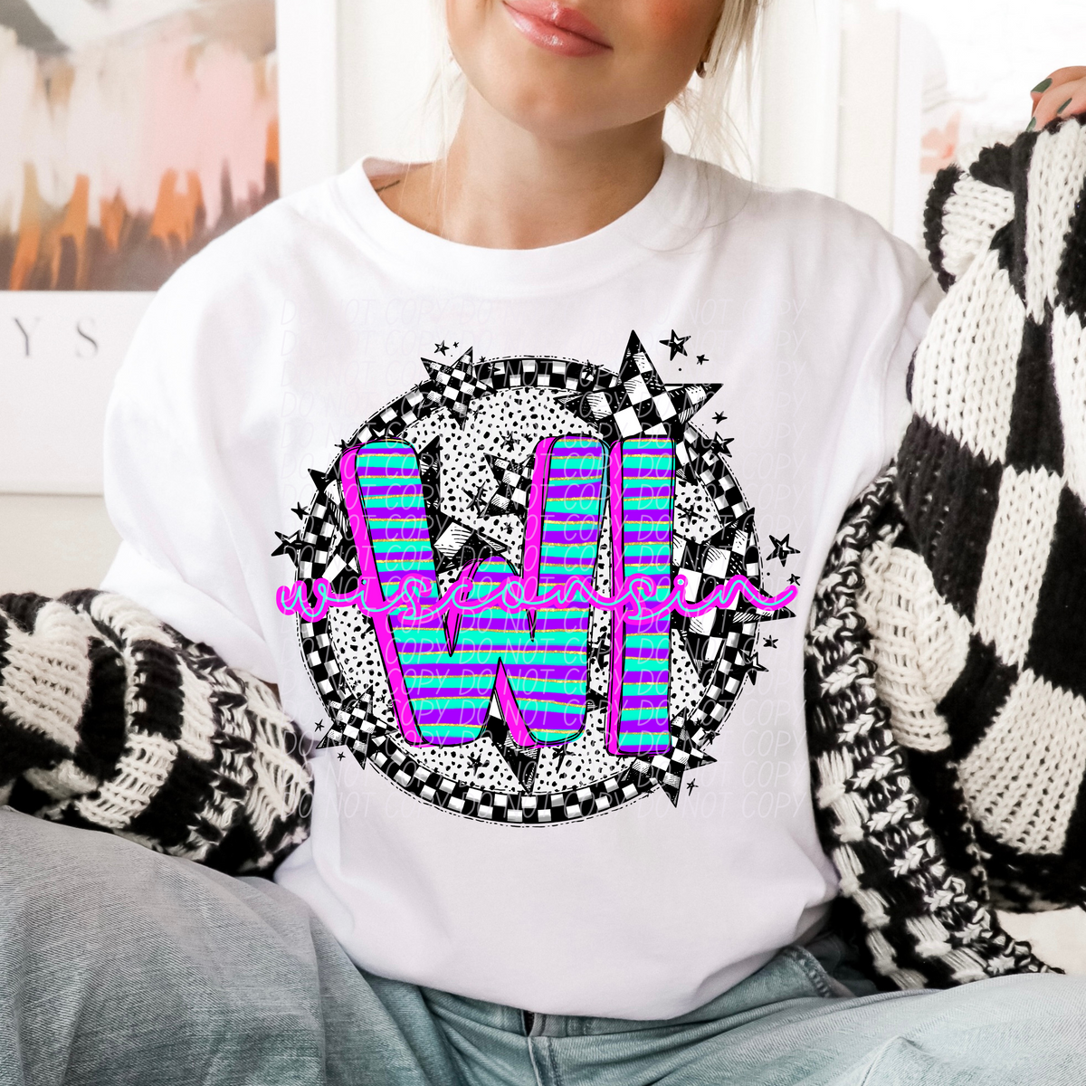 Dalmatian stripes circle states CITY DTF transfers