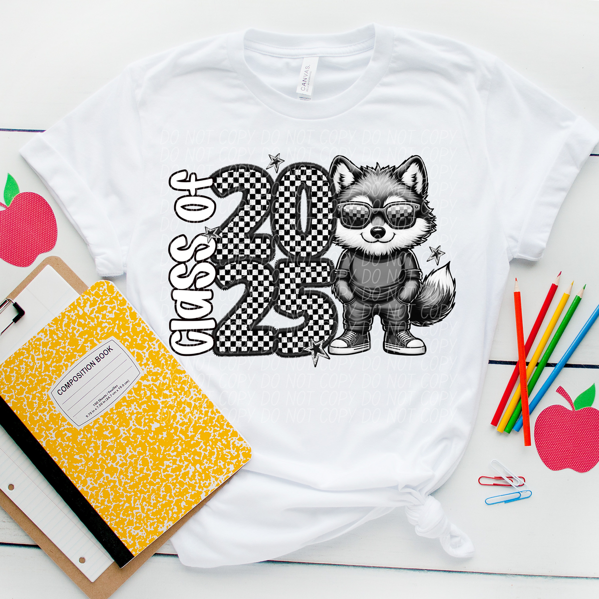 Class of 2025 Checkered Wolf (CITY) DTF transfer