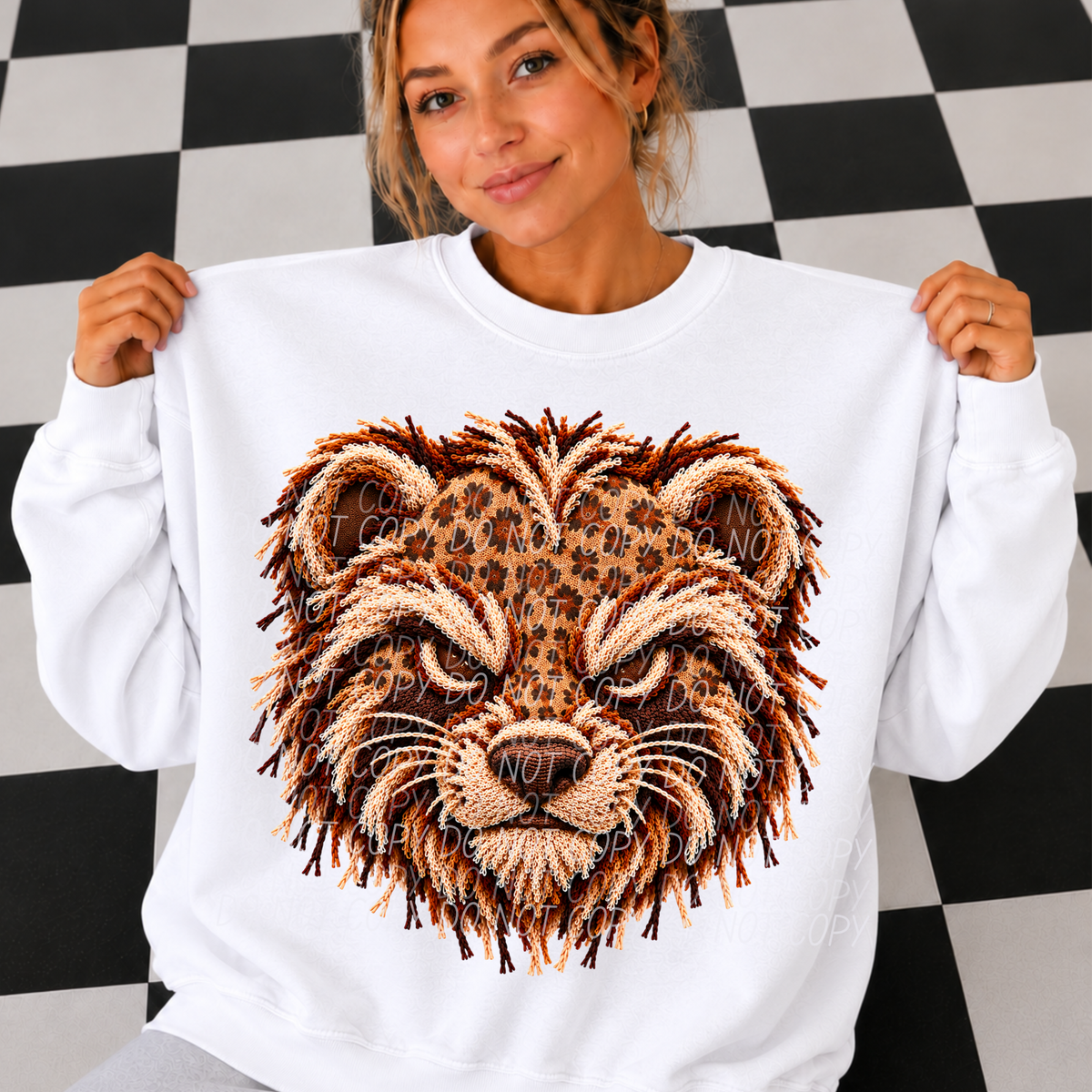 wolverines leopard fringe mascot (city) DTF Transfer