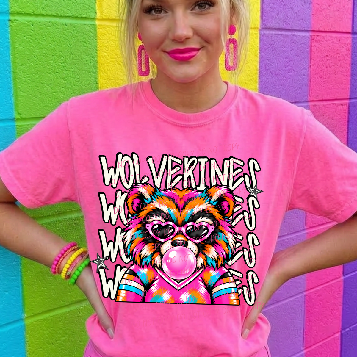 wolverines pretty little rebels mascot (city) DTF Transfer