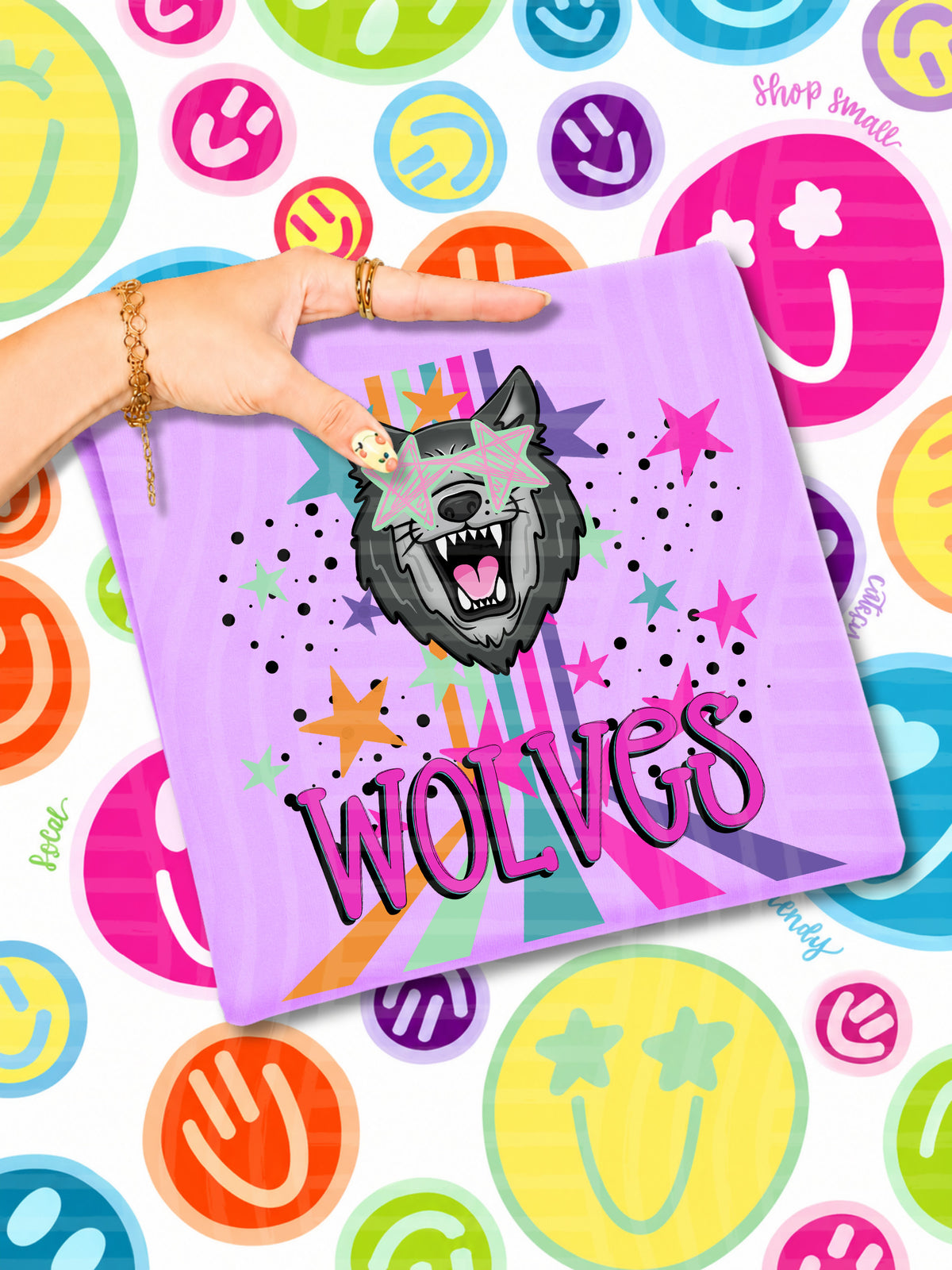 wolves starry eyes rainbow (caplinger) DTF Transfer