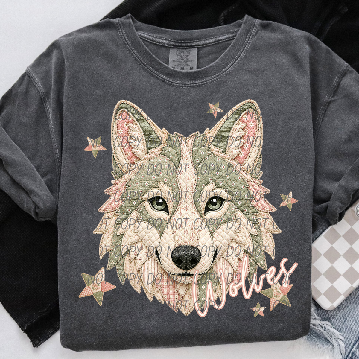 Wolves meemaw mascot (City) DTF Transfer