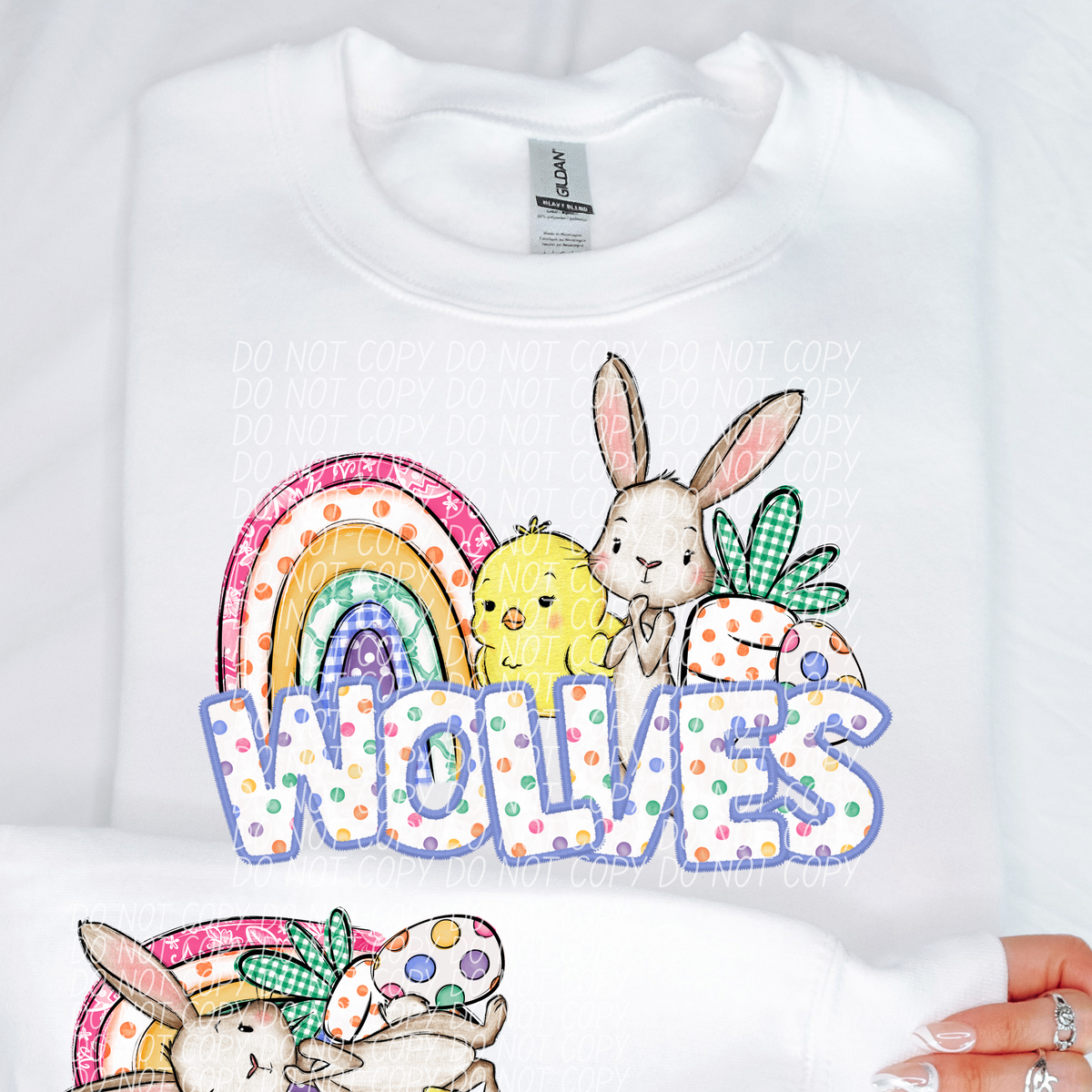 Easter Wolves (CITY) DTF transfer