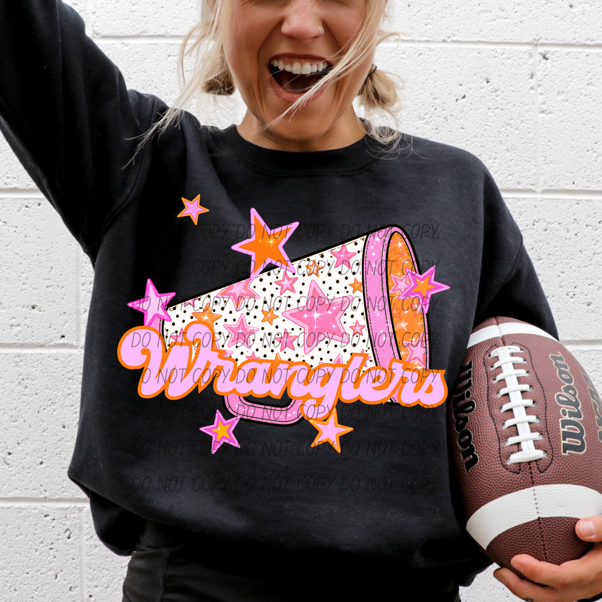 Wranglers pink cheer (city) DTF transfer