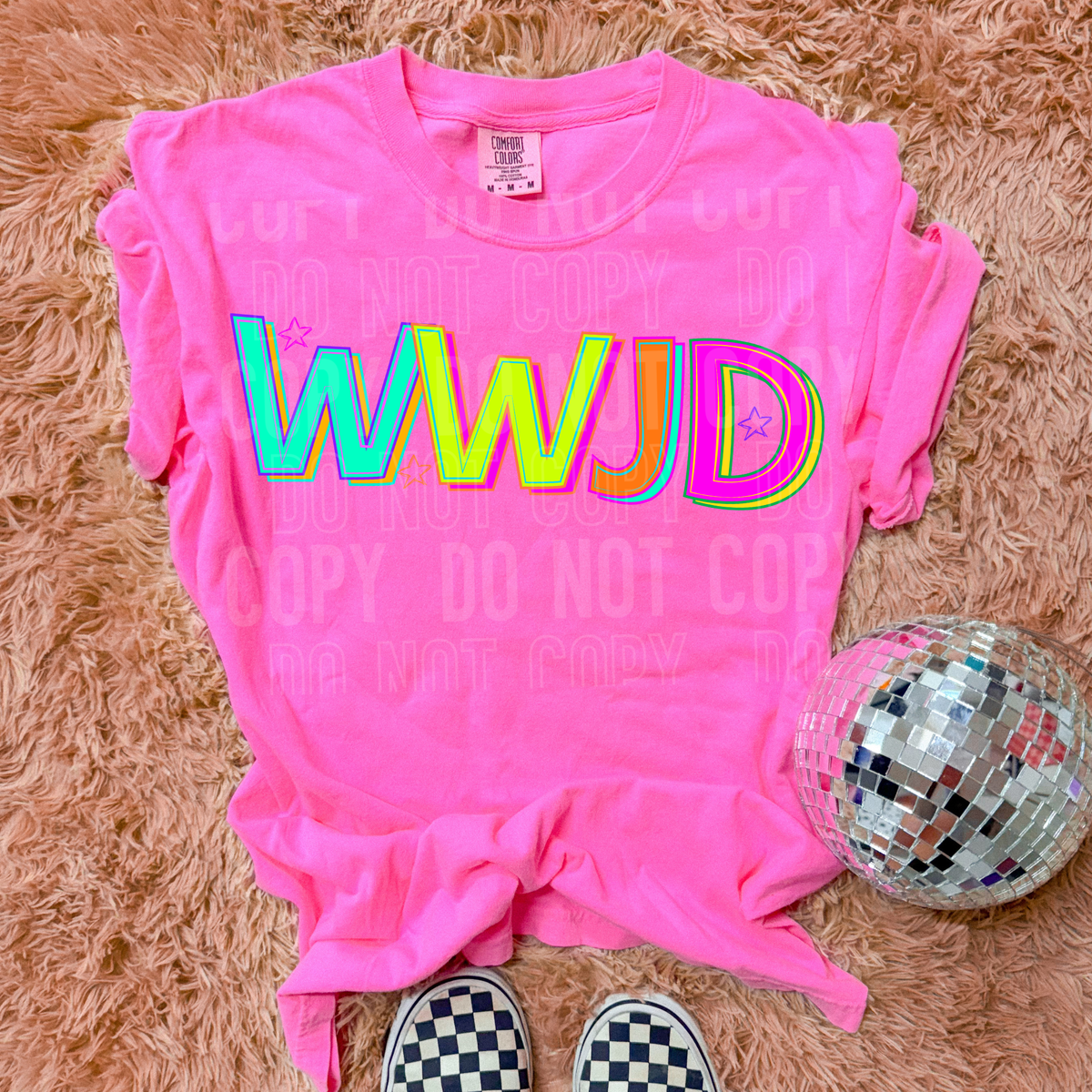WWJD NEON (SBB) DTF Transfer