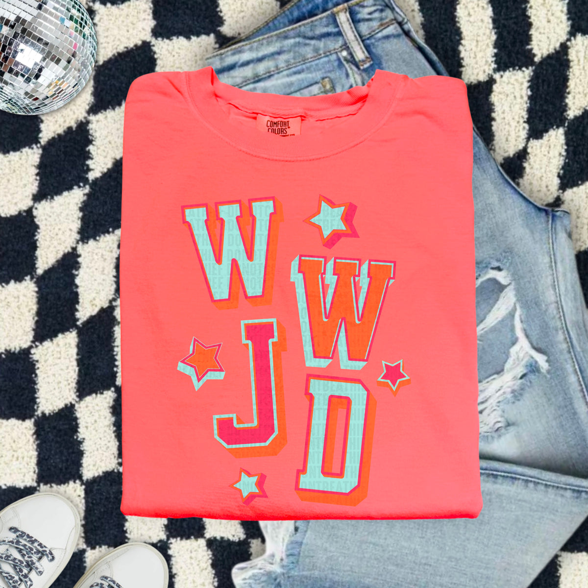 WWJD Orange 104409 DTF transfer