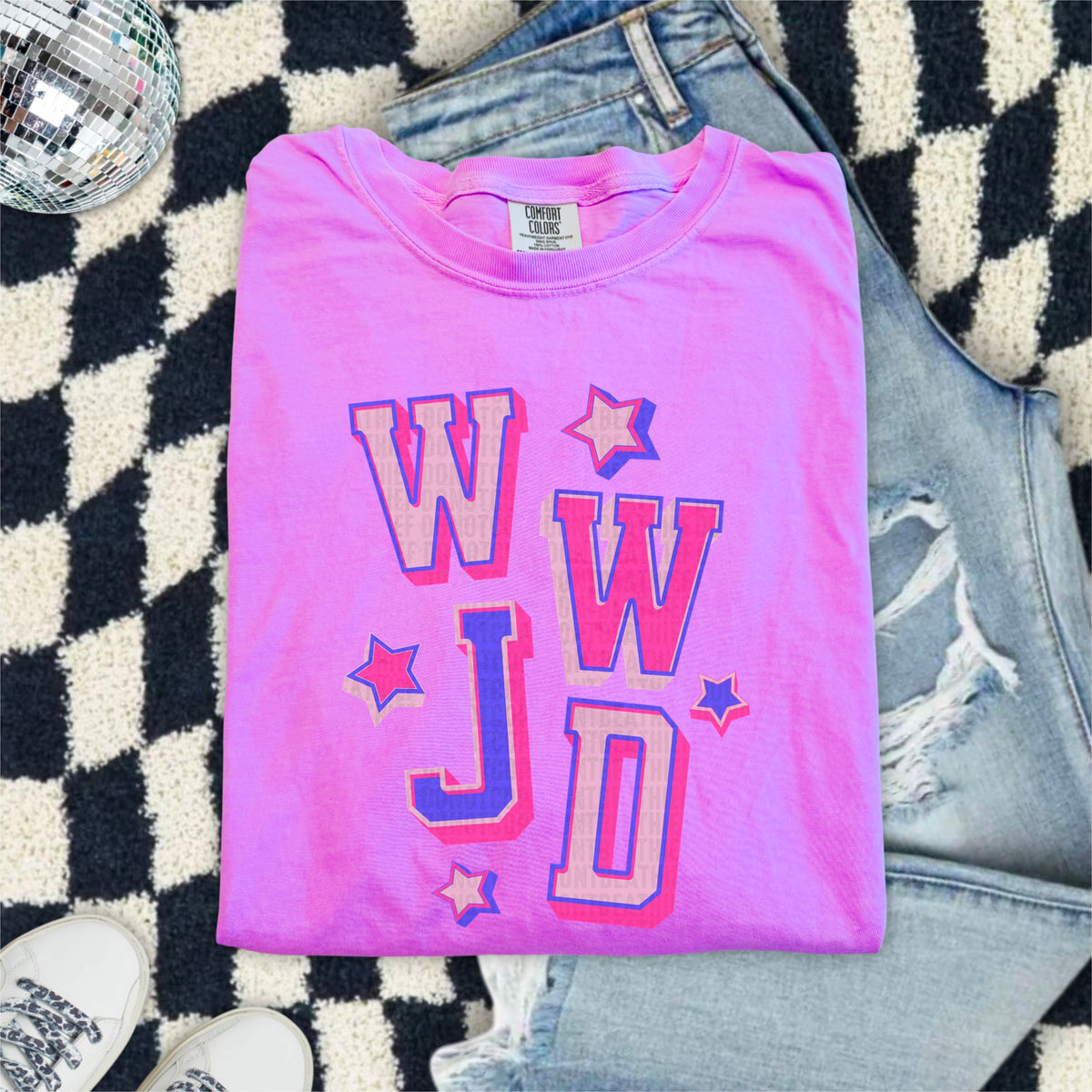 WWJD Pink 104410 DTF transfer