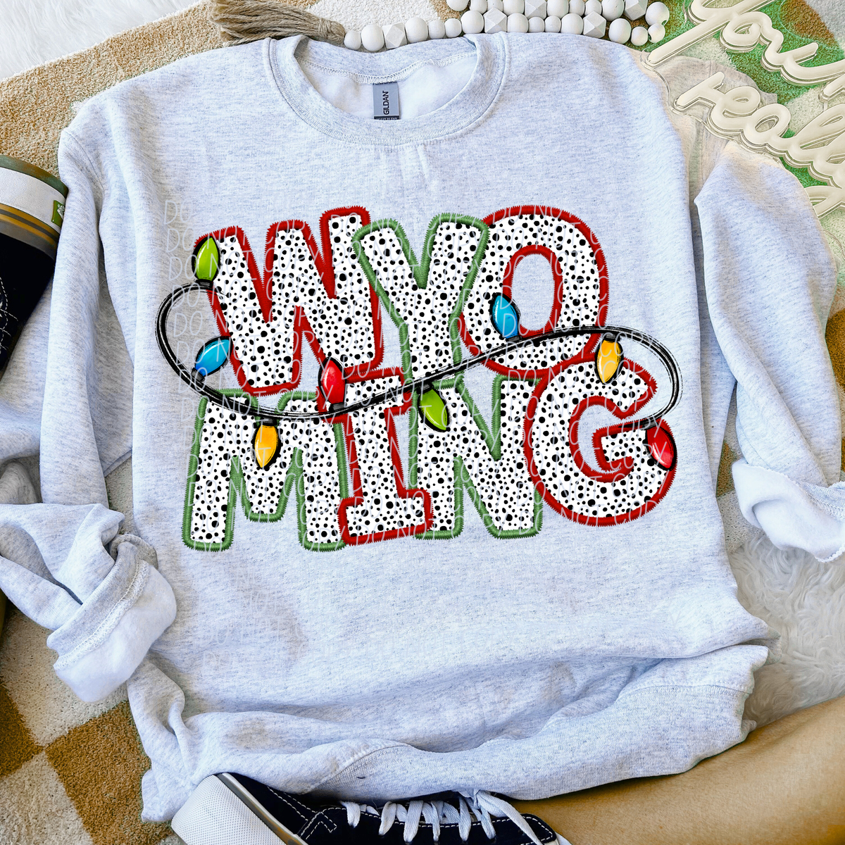 Wyoming Christmas Lights (City) DTF Transfer