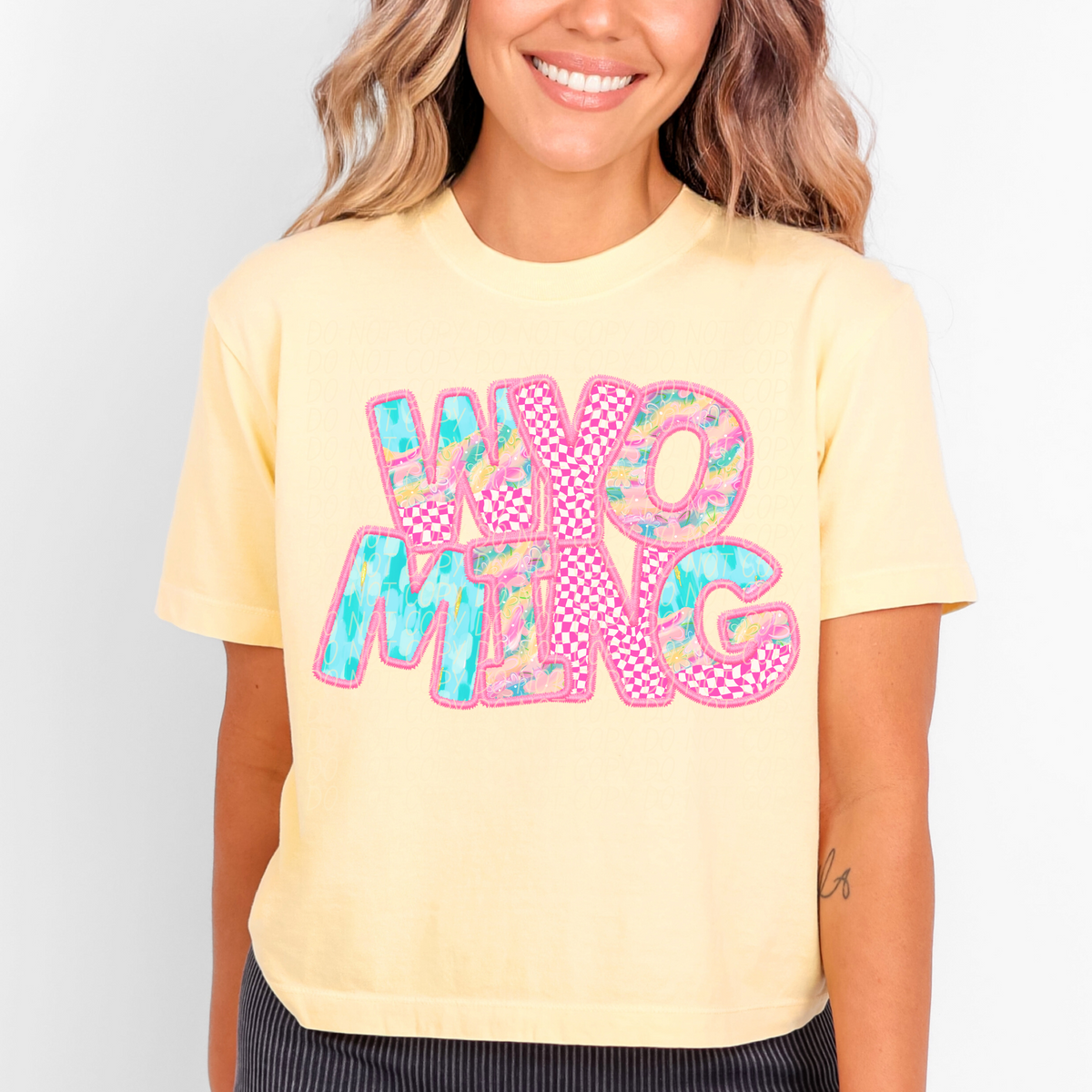 Wyoming spring checkered (CITY) DTF transfer