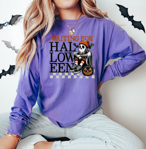 Waiting For Halloween Beanie Ghost 63163 DTF transfer