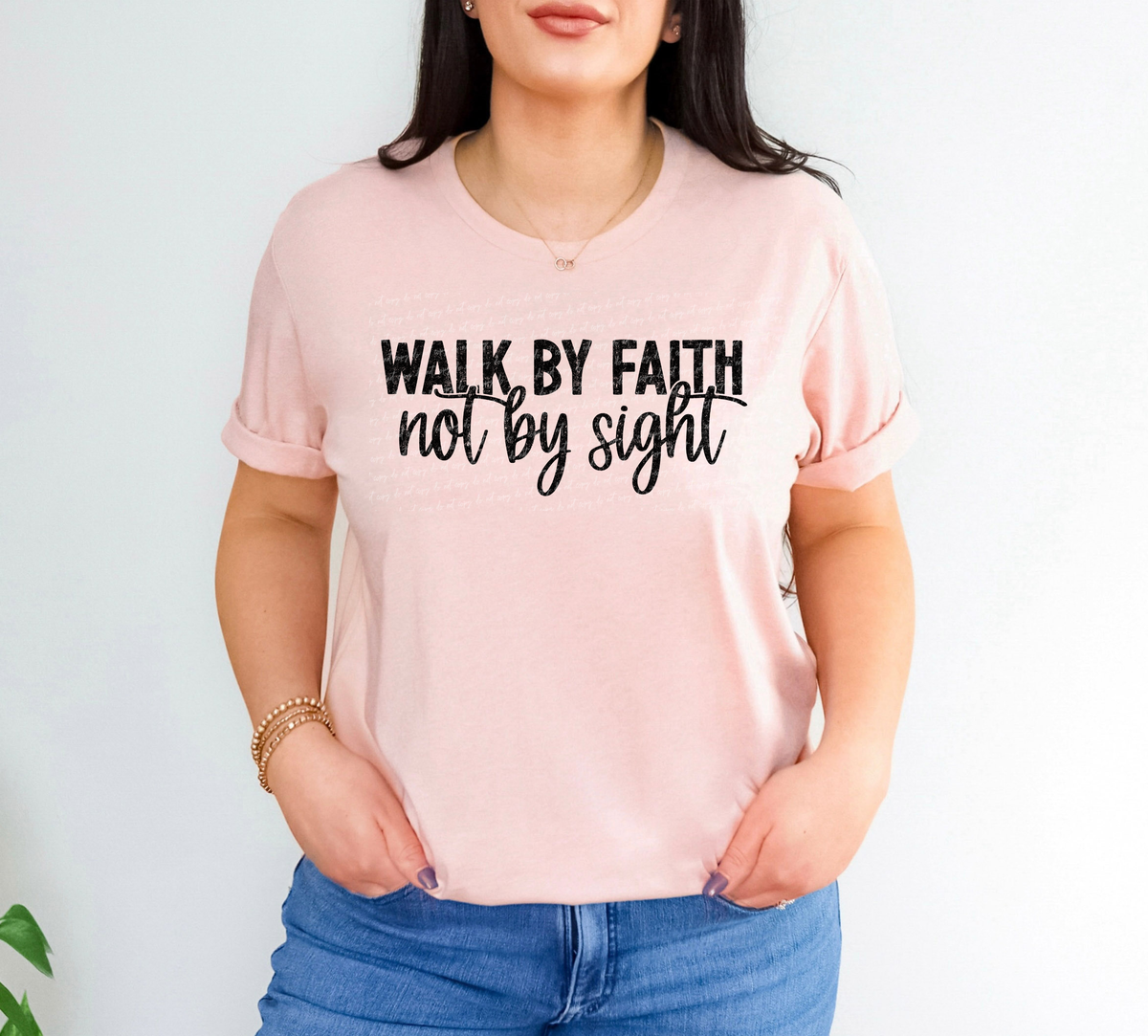 Walk By Faith Not By Sight Black 110161 DTF transfer