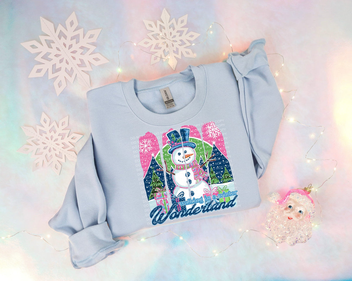 Winter wonderland snowman (SCG) DTF Transfer