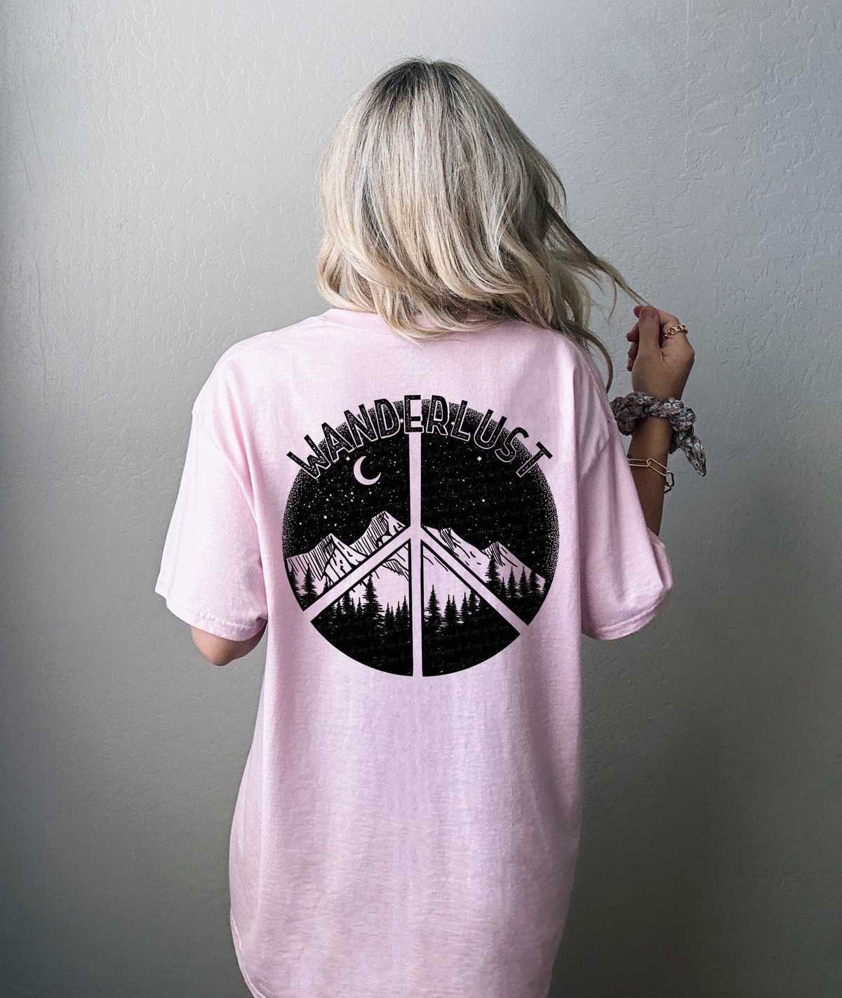 Wanderlust Mountains Circle 114747 DTF transfer