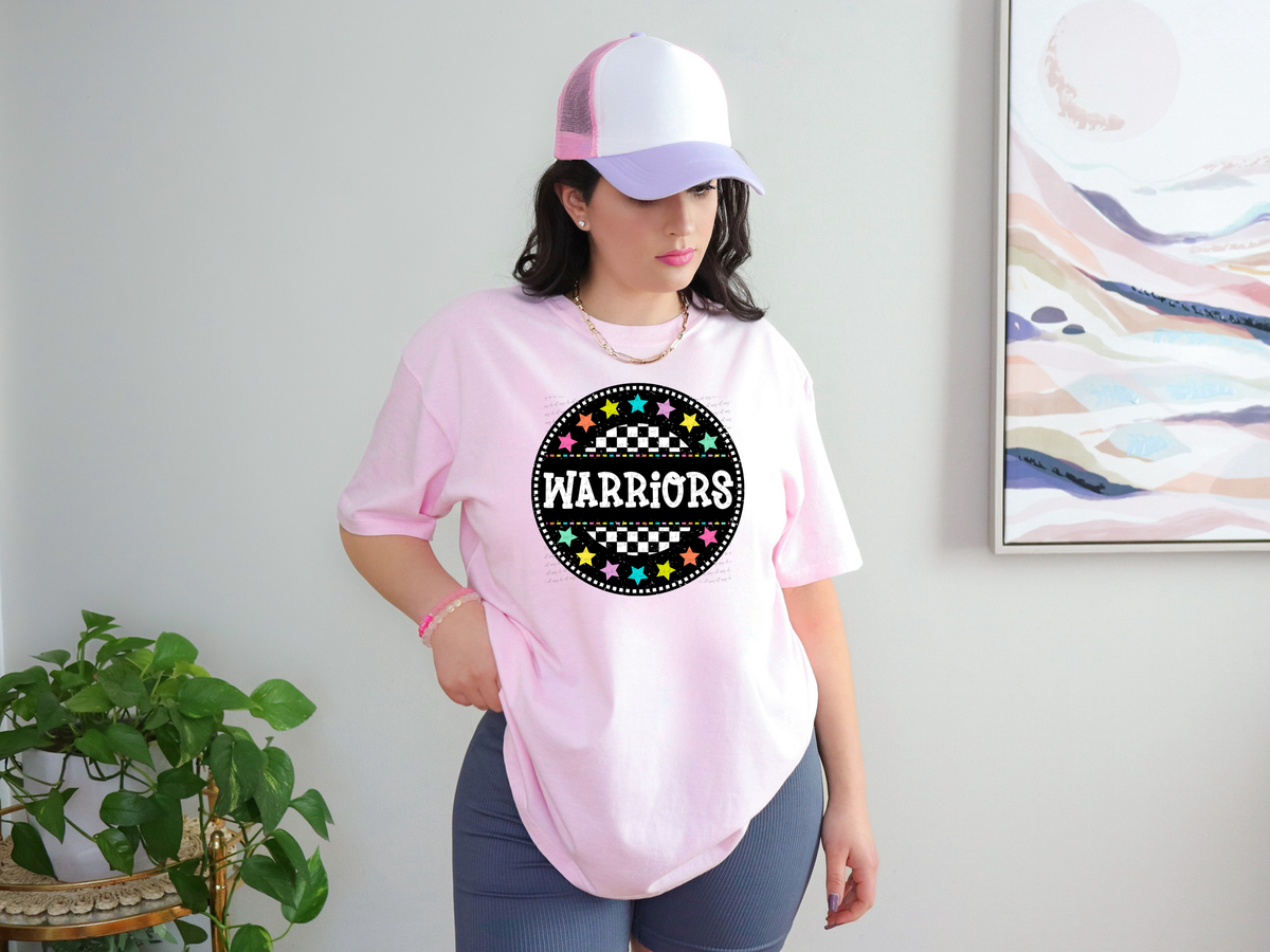 Warriors Checkered Stars 42299 DTF transfer