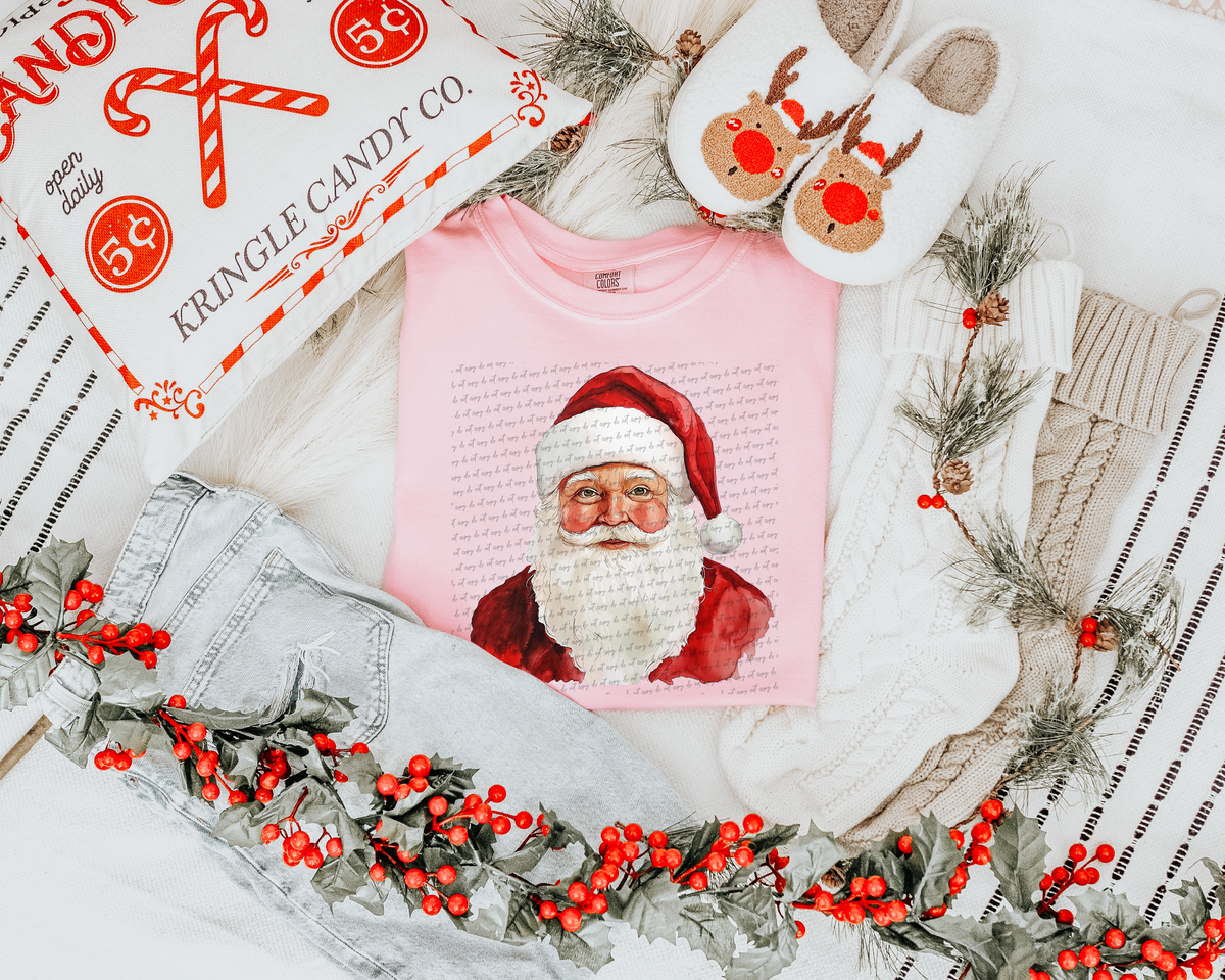 Watercolor Santa 61000 DTF Transfer