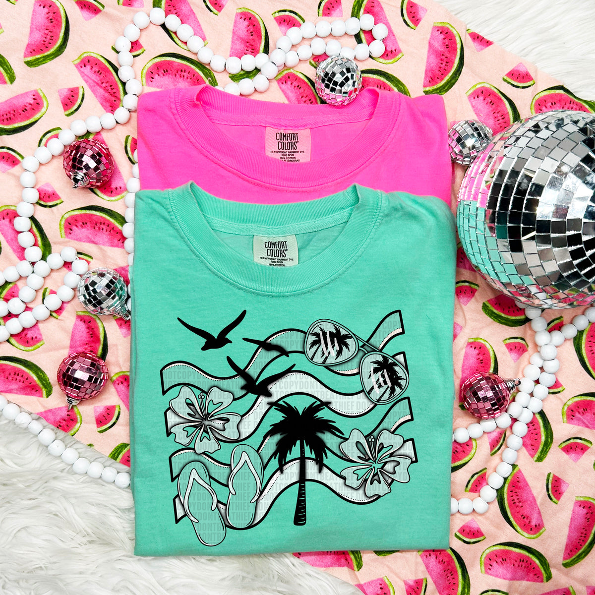 Beach Waves Summer 104404 DTF transfer