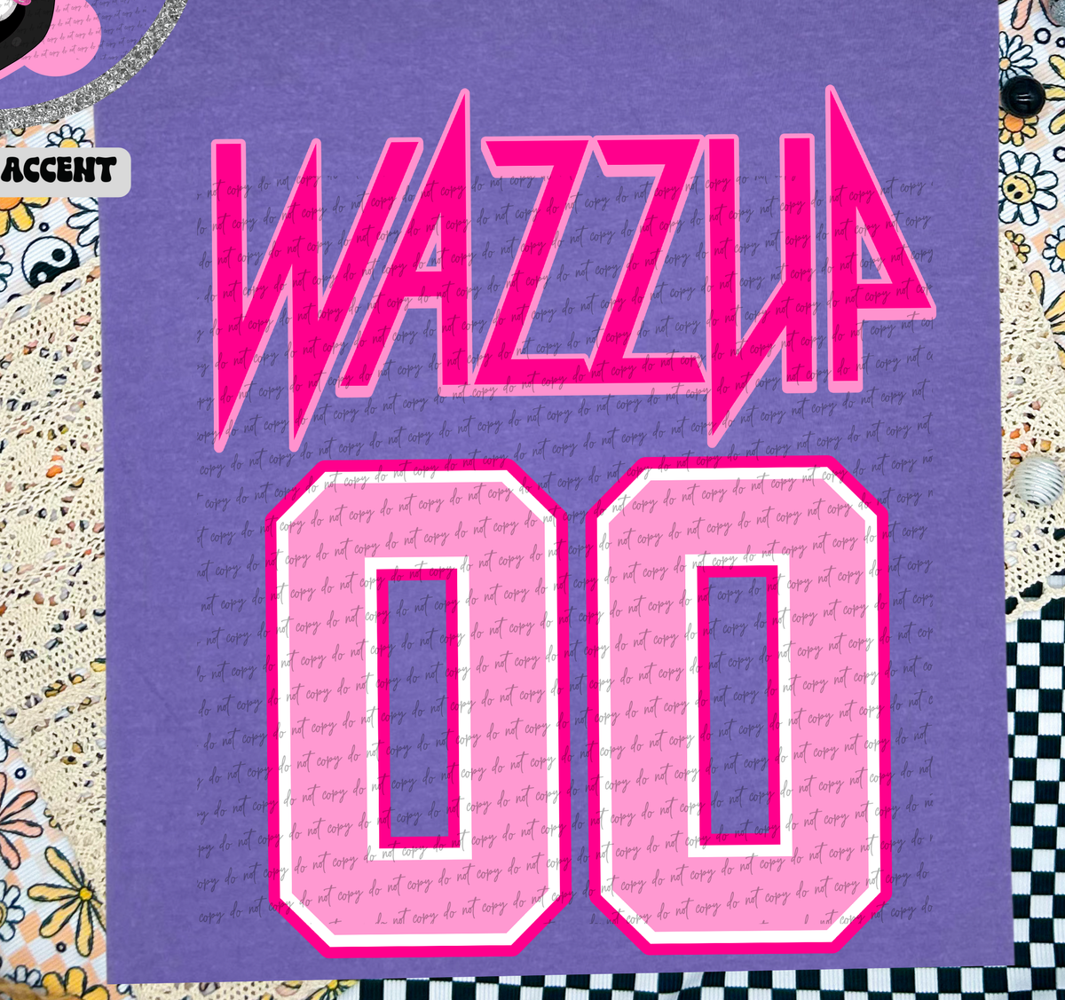 Wazzup 00 Ghost Face (Back Print) 61001 DTF Transfer