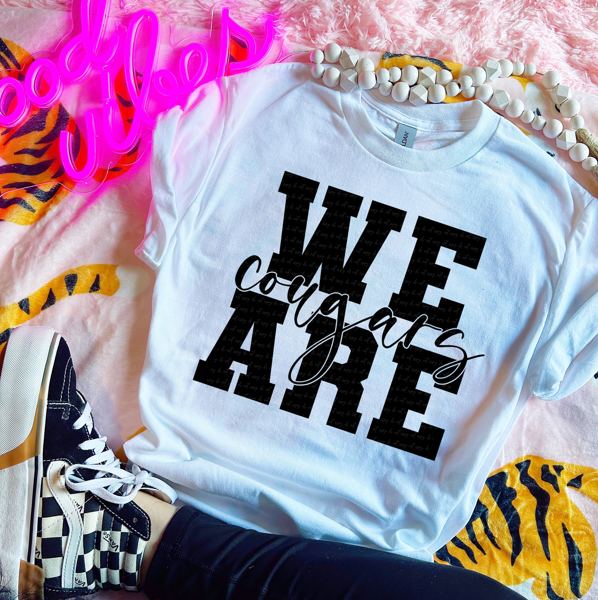 We Are Cougars Black 86642 DTF Transfer