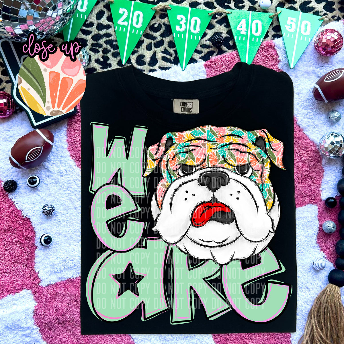 We Are Bulldogs Florals 57975 DTF transfer