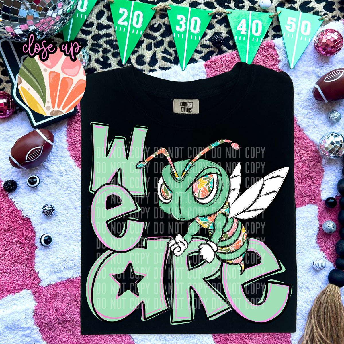 We Are Hornets Florals 57984 DTF transfer