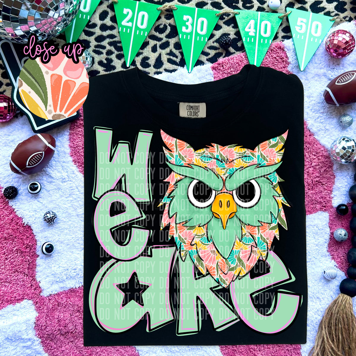 We Are Owls Florals 57988 DTF transfer