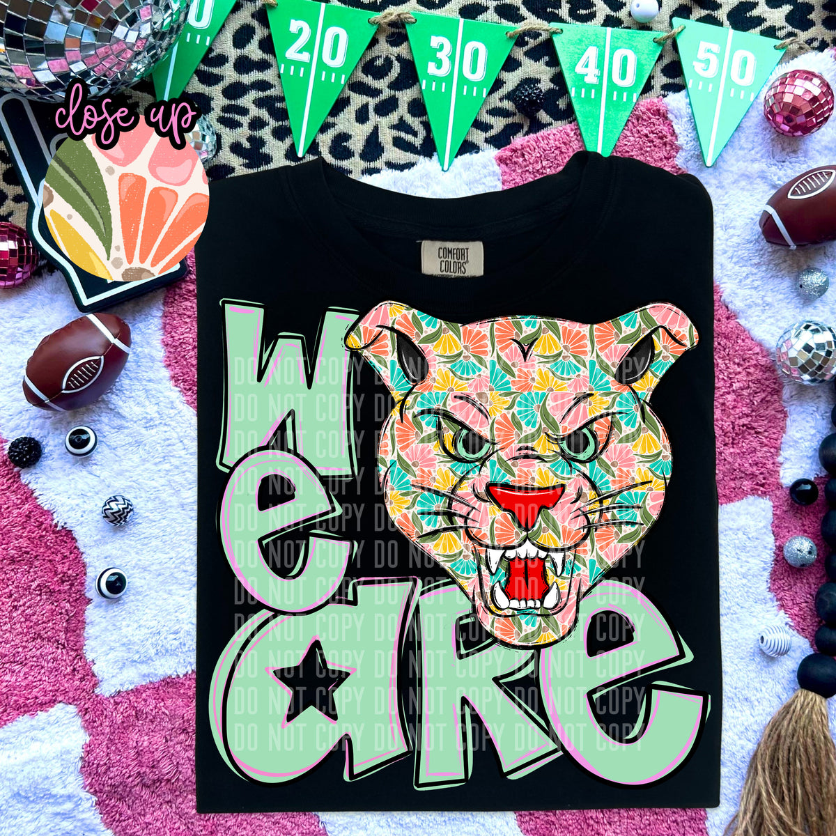 We Are Panthers Florals 57989 DTF transfer