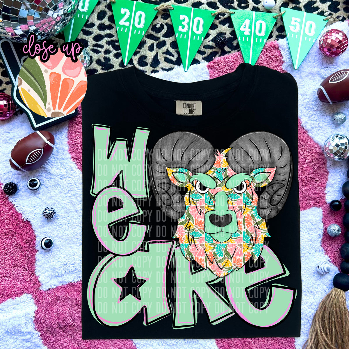 We Are Rams Florals 57991 DTF transfer