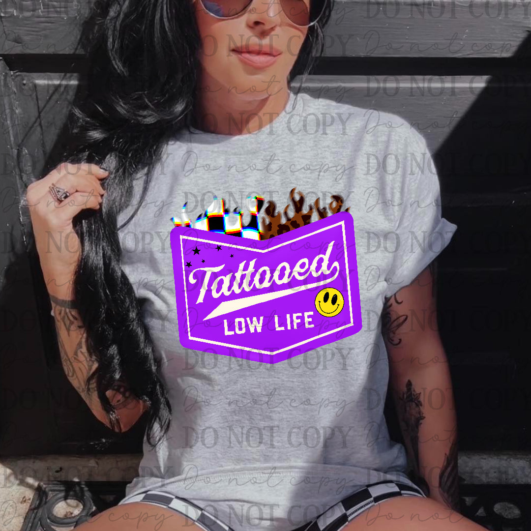 Tattooed low life purple (Texan) DTF Transfer