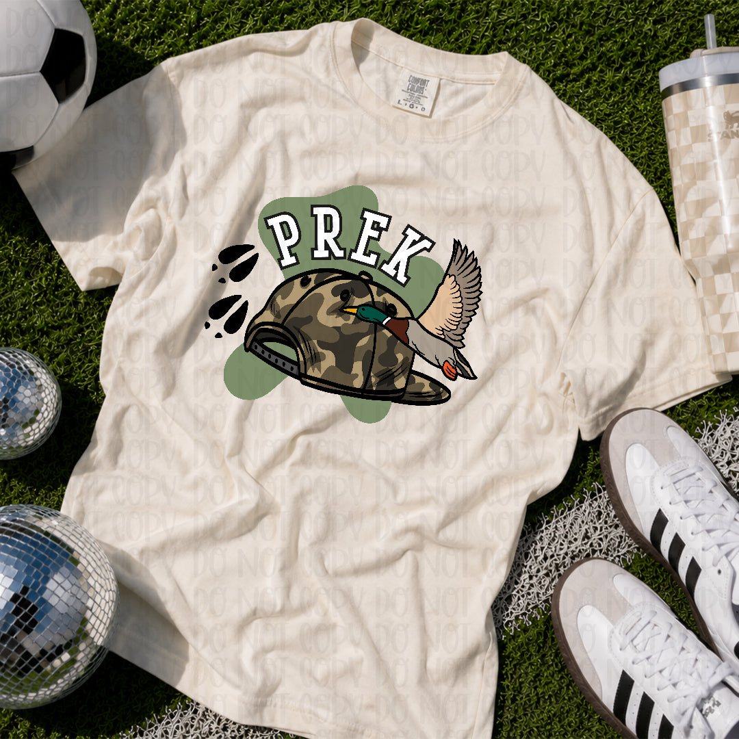 Pre-k camo hat (CC) DTF Transfer
