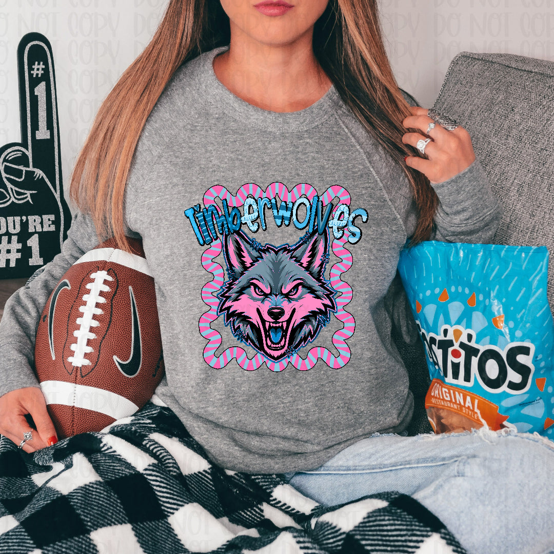 Timberwolves whimsy frame (Kayndi) DTF transfer