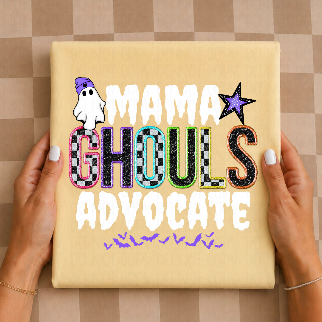 Mama ghouls advocate white (Texan) DTF Transfer