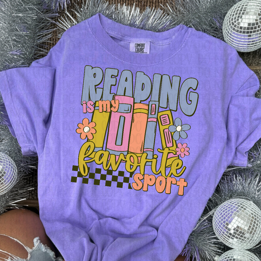 Reading is my favorite sport (Scarlow) DTF transfer