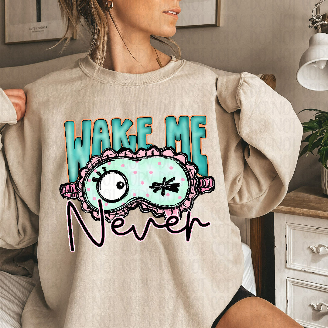 Wake me never sleep mask (C's) DTF Transfer