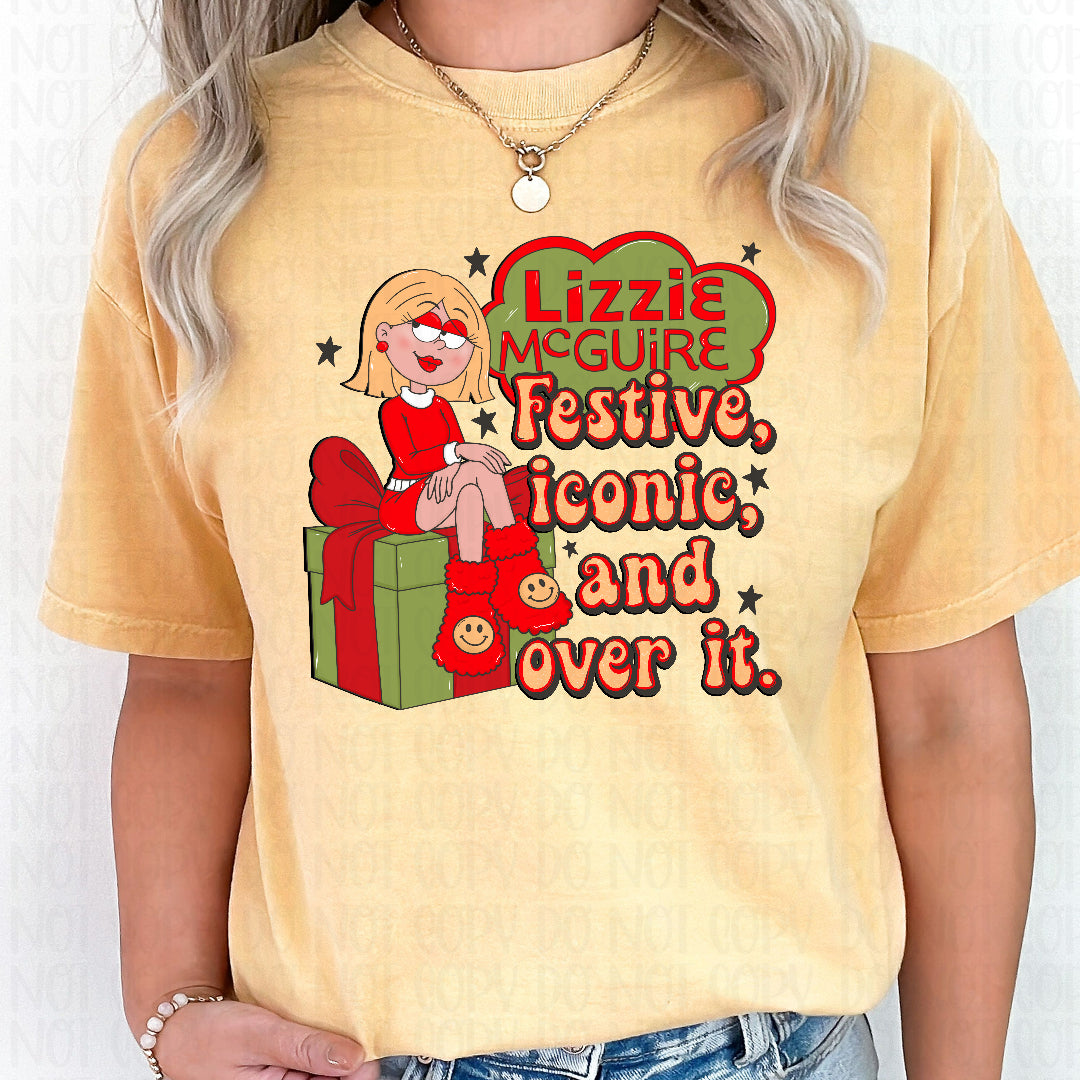 Festive, iconic, and over it Lizzie (JBD) DTF transfer