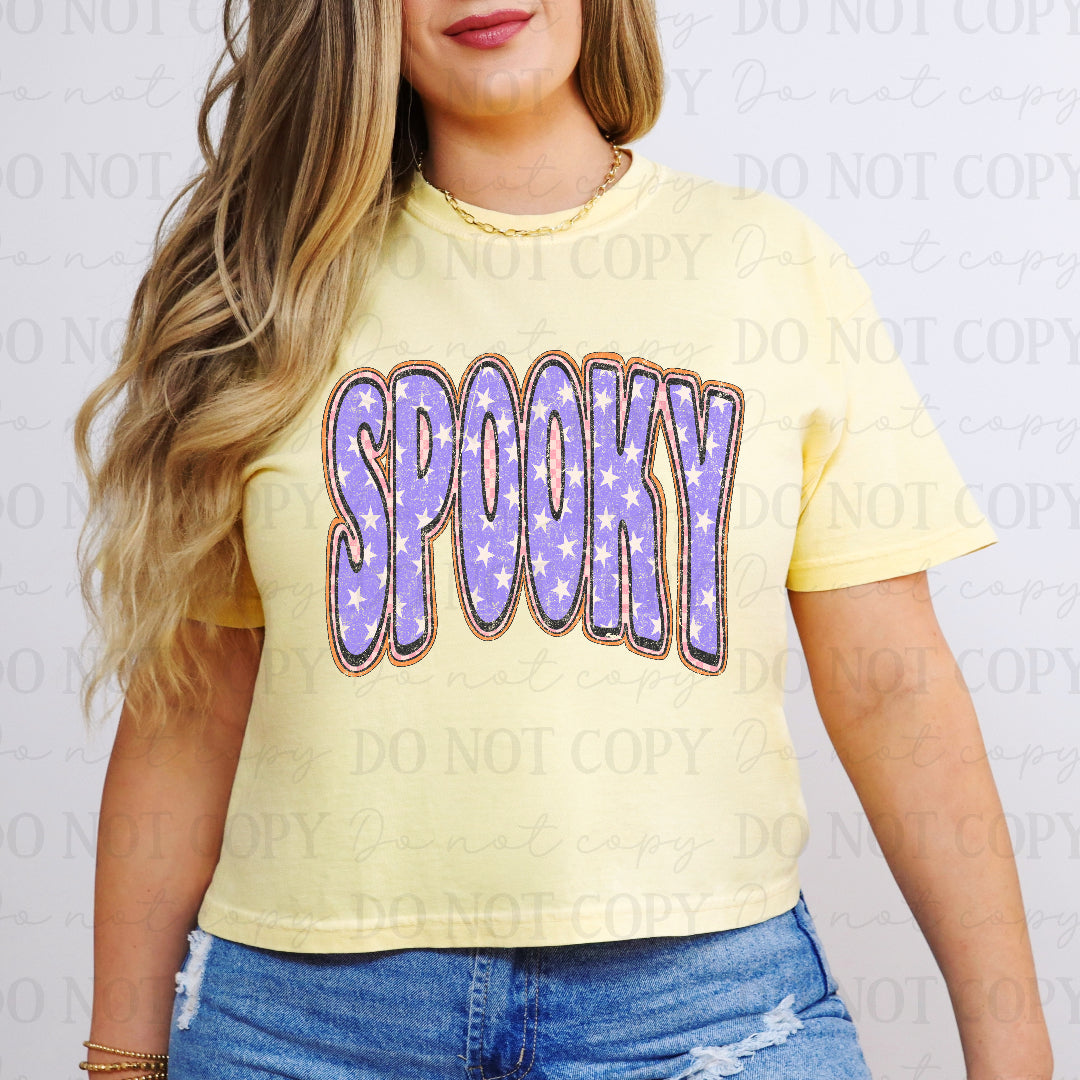 Spooky light purple star filled (Scarlow) DTF Transfer