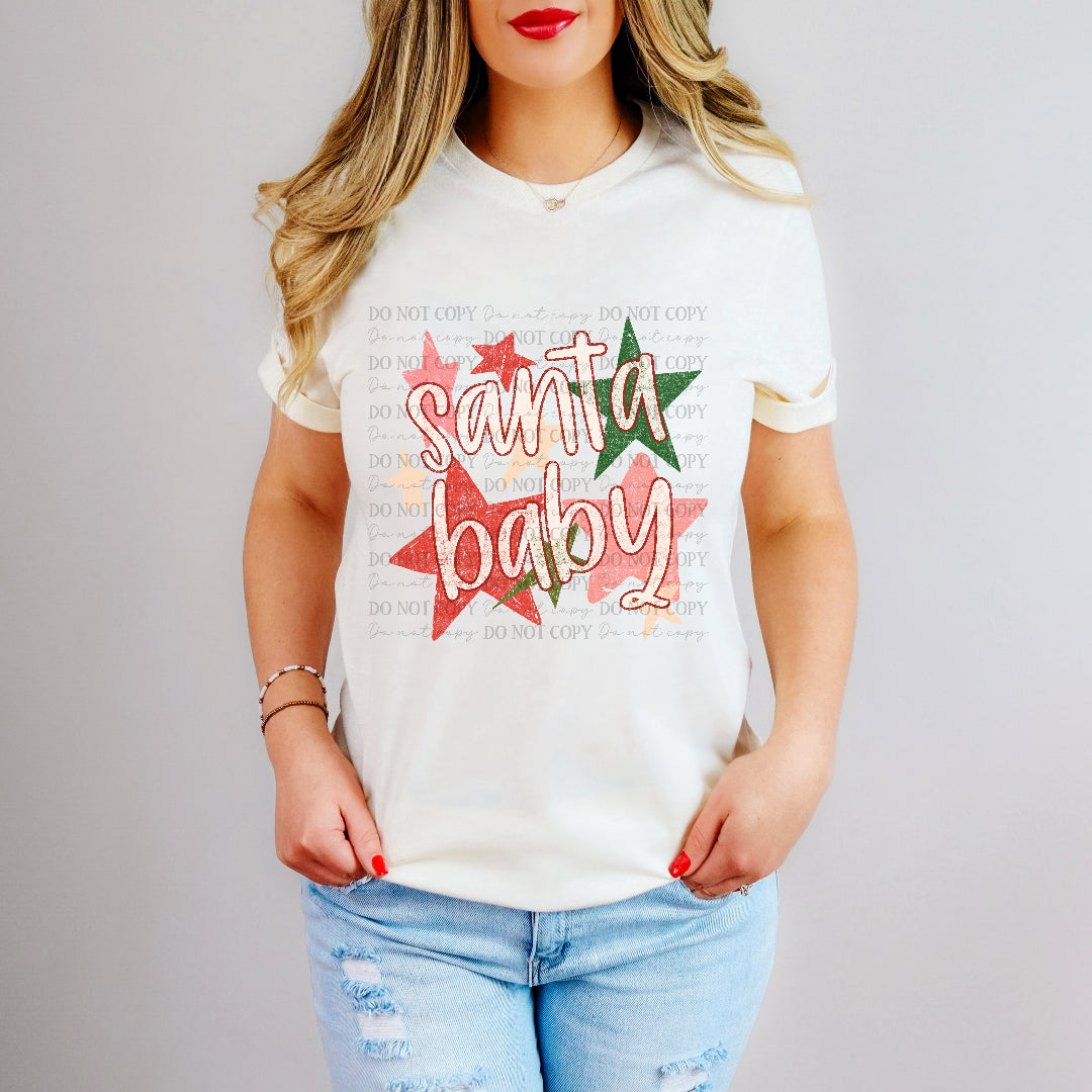 santaa baby stars (scarlow) DTF Transfer