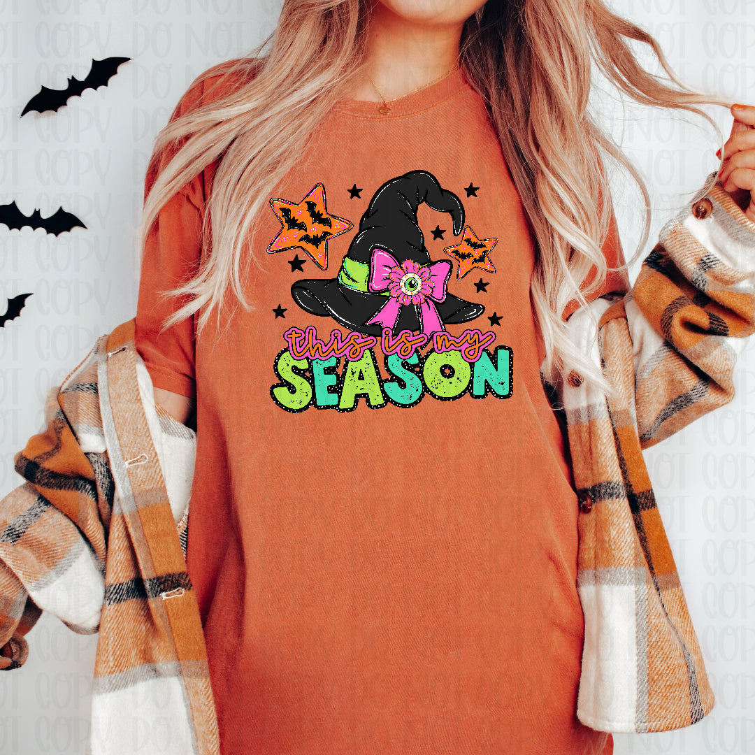 This is my season witch hat pink bow (CST) DTF Transfer